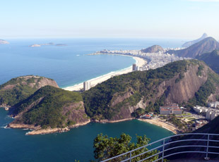 Blick vom Zuckerhut auf Copacabana