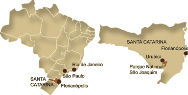 Karte Brasilien / Santa Catarina